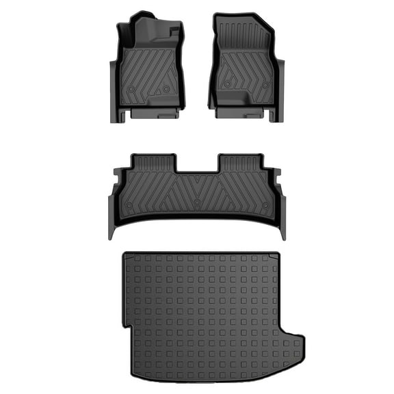 IKABEVEM Car Floor Mats & Cargo Liner TPE Rear Trunk Mat Set For Chevrolet Trax 2024-2025 All Weather Liners Protection