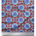 thumbnail image 1 of Soimoi Polyester Crepe Fabric Floral Mandala Print Fabric by Yard 52 Inch Wide, 1 of 3