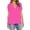 B, variant on Women Ladies V Neck Short Sleeve Front Short Back Long Solid Loose Chiffon Shirt Top for Plus Size, XL, Blue