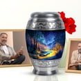 thumbnail image 6 of JAGASY Snake Ash Holder for Human Ashes - 3 Inch Forest Mini Urn for Ashes for Adult Male Father - 10 Inch Starry Night Funeral Urns for Female - Large Blue Urn Set of 5 (1 Large, 4 Small), 6 of 7