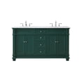 thumbnail image 3 of Elegant Decor Wesley 60" Solid Wood Steel Double Bathroom Vanity Set - Green, 3 of 8