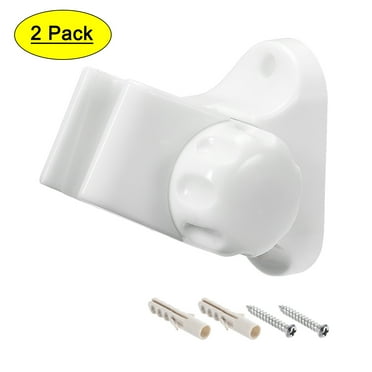 Uxcell 72x50x80mm White Adjustable ABS Wall Mount Handheld Shower Head Holder 2 Pack