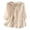 Beige, variant on SRZYMJ Embroidered Cotton Linen Tops for Women 3/4 Sleeve Summer Boho Peasant Gauze Blouses Dressy Casual Bohemian Shirts