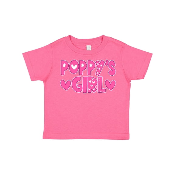 Inktastic Poppy's Girl Pink with Hearts Girls Toddler T-Shirt