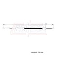 thumbnail image 2 of Cable Chicote Acelerador Compatible Con Ford F300 5.8L 1965 1966 1967 1968 1969 1970 1971 1972 1973 CAHSA Cable Chicote Acelerador, 2 of 6