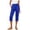 *Blue, variant on VBVC Women's High Waist Pull On Capri Pants,Button Decor Stretch Cropped Pants for Women,Ladies Summer Straight Leg Work Trousers with Pockets,Army Green,S-2XL