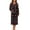 Cherry Flower, variant on FOR U DESIGNS Cow Print House Dresses for Women Lightweight Long Sleeve Night Shirts Breathable Sleep Dress House Dresses for Women with Pockets, S