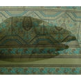 thumbnail image 4 of oneOone Viscose Chiffon Fabric Leaves & Floral Block Print Fabric BTY 42 Inch Wide, 4 of 4