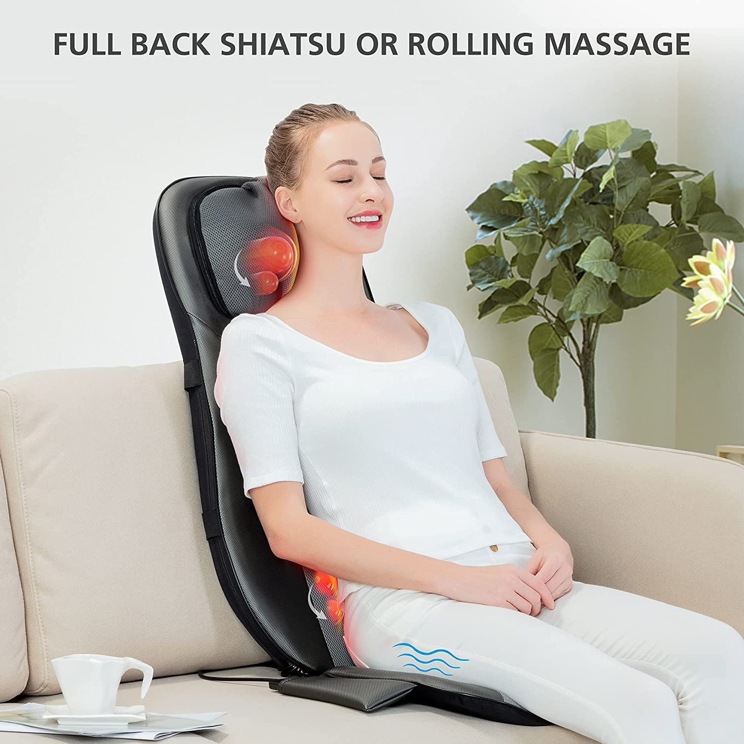Full Body Massage Chair  Purchase a Snailax® Shiatsu Full Body Massage  Cushion with Heat - Snailax