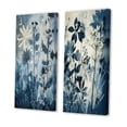 thumbnail image 3 of Designart "Vintage Blue Botanical Wildflowers in Meadow III" Flowers Wall Art Set Of 2 - Traditional Blue Wall Decor Set Of 2, 3 of 6