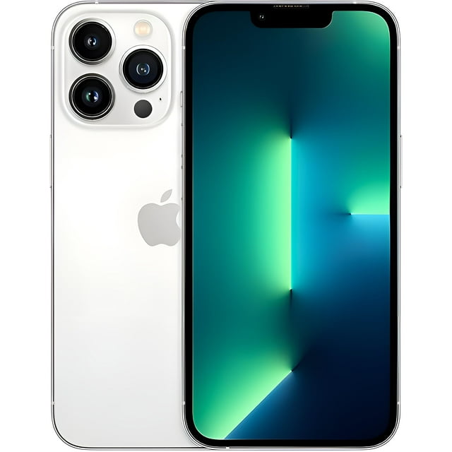 Refurbished Apple iPhone 13 Pro Max - 128GB – Silver – 12MP Triple Rear & 12MP Front Camera - Fully Unlocked Smartphone - Excellent Condition