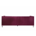 thumbnail image 7 of ACME Heibero Velvet Tufted Sofa with 2 Pillows in Burgundy, 7 of 7