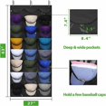 thumbnail image 5 of 24 Pockets Hat Organizer Over The Door Baseball Hat Rack Cap Holder Hanger for Closet Storage to Protect and Display, 5 of 5
