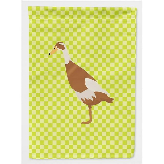 Carolines Treasures BB7691CHF Indian Runner Duck Green Flag Canvas House
