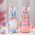thumbnail image 5 of B Conejito de Pascua Gnomo hecho a mano conejo de peluche juguetes para adornos de muñecas primavera niños regalos de Pascua vacaciones fiesta en casa hogar D, 5 of 5