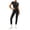 Black, variant on Womens 2 Piece Ruffled Short Sets Round Neck Sleeveless Lace Trim Top and Elastic Waist Drawstring Shorts Outfit Sets