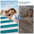 thumbnail image 2 of Teal Striped Cooling Blanket, Lightweight Breathable Summer Throw Blanket with Double Sided Cold Effect,Simple Art Vertical Stripe Farmhouse Picnic Beach Blankets Bed Sheet for Hot Sleepers 30"x40", 2 of 8