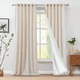 thumbnail image 1 of Curtainking Rideaux Occultants Complets pour Chambre à Coucher 96 Pouces Rideaux en Lin Beige Poche pour Tringle Pattes Arrière Rideaux Isolés Thermiques pour Salon Rideaux Modernes Assombrissants pour Pièce Rideau de Fenêtre 2 Panneaux, 1 of 8