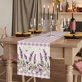thumbnail image 2 of Table Runners 72 Inches Long Dress Scarves, Purple Lavenders Farmhouse Kitchen Table Runner, Coffee Tablerunners, Spring Floral Plaid Farmhouse Rustic 14x72 Inch, 2 of 9
