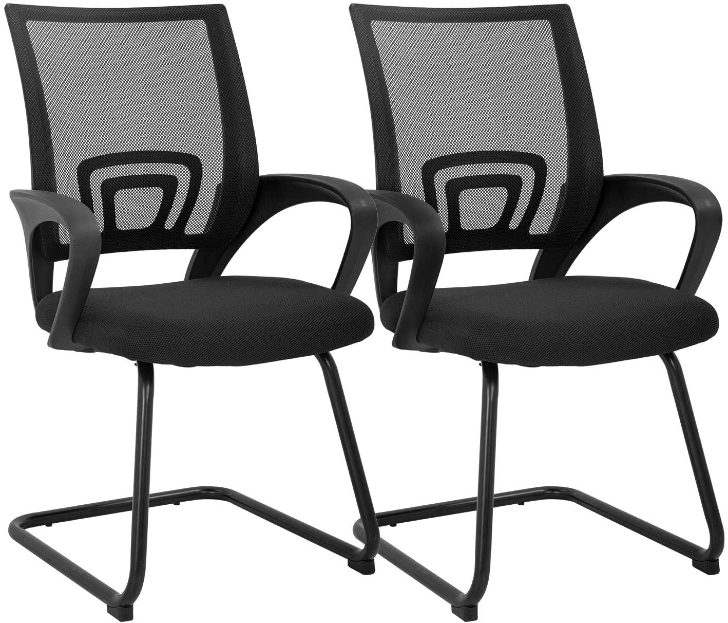 Office Guest Chair Reception Chairs with Lumbar Support Armrest Mesh