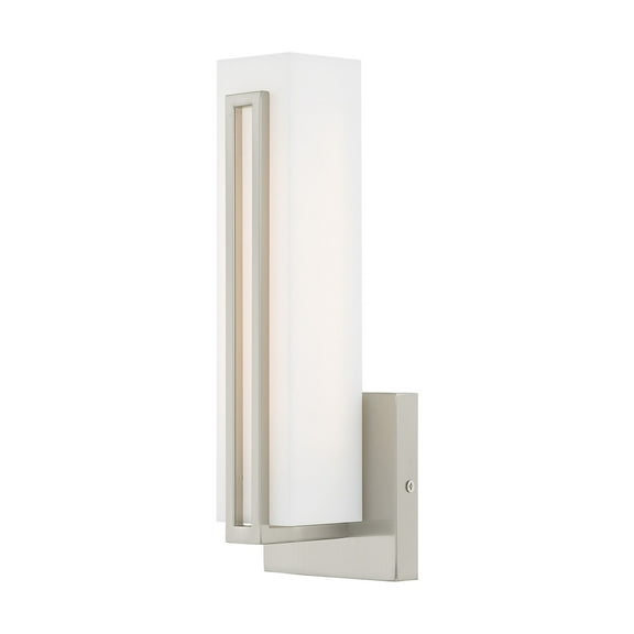 Livex Lighting Fulton Contemporary Metal ADA Wall Sconce in Brushed Nickel