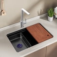 thumbnail image 5 of Durable Kitchen Sink Double Basin Stainless Steel Sink Bowl W/ Chopping Board, 5 of 18