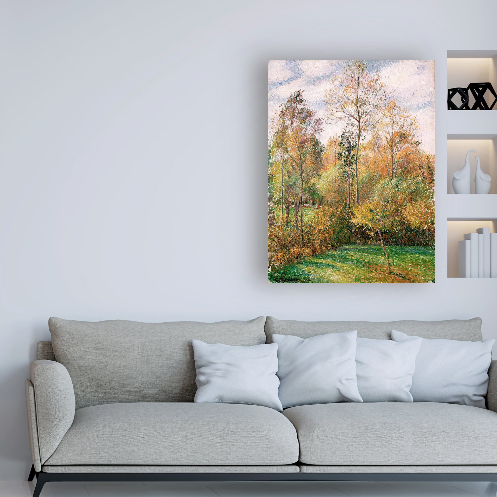 Pissarro 'Autumn Poplars' Canvas Art