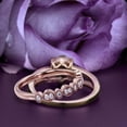 thumbnail image 3 of Gorgeous Art nouvea 2.00 Carat Oval Cut Diamond Moissanite Twirled Style Engagement Ring, Wedding Ring in 10k Solid Rose Gold, Gift For Her Promise Ring, Silver, Rose Gold, Bridal Set, Anniversary, 3 of 3