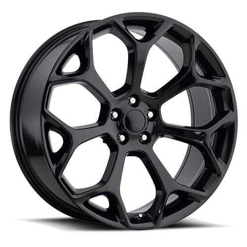 20x9" Size Fits FR 71 for Chrysler 300 Gloss Black Wheel - 5x115mm Bolt-Pattern - 18mm Offset - 71.5mm Hub-Size