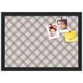 thumbnail image 2 of PinPix 20x14 Custom Cork Bulletin Board Argyle Beige Poster Board Has a Fabric Style Canvas Finish, Framed in Argyle Beige, by ArtToFrames (PinPix-637), 2 of 6