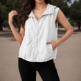 thumbnail image 2 of Miaoju Hooded Vest for Women Sleeveless Zip Up Lightweight Breathable Shirts Drawstring Summer Outdoor Sun Protection Top, 2 of 9