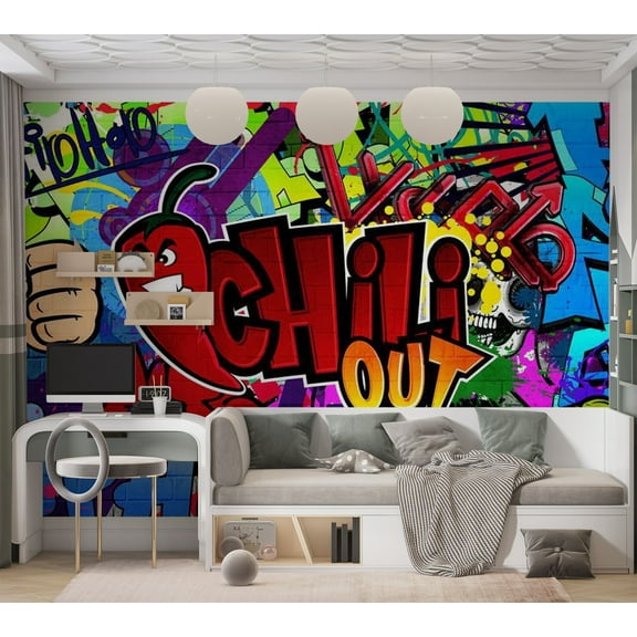 Tiptophomedecor Street Art Wallpaper Wall Mural - Chili Out