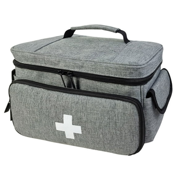 First Aid Bag Empty Emergency Treatments Medicine Bags Multi-Pocket for School Home Office Car Traveling Hiking Trip