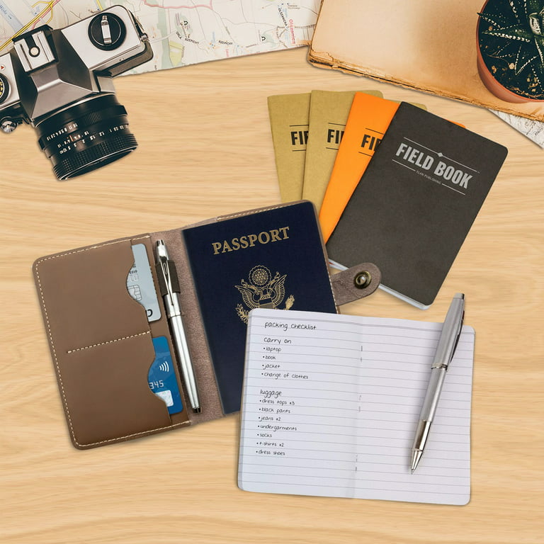 Excello Global Products Leather Travel Wallet & Passport Holder