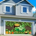 thumbnail image 2 of 8X6 ft St. Patrick's Day Garage Door Banner Irish Cowcheck Shamrock Gnome Beer Treasure St. Patricks Day Car Large Garage Door Cover Mural Religious Holiday Outdoor Indoor Background Sign Decor, 2 of 5
