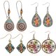thumbnail image 1 of Pendientes colgantes vintage bohemios TANGJMXG 4 pares de diamantes de imitación metal, 1 of 3