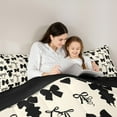 thumbnail image 5 of Manfei Dreamy Cream Bowknot 7-Piece Twin Bedding Sets for Girls, Fairy Tale Princess Bedding Comforter Set, Kawaii Cute Cartoon Reversible Sheet Sets, Luxury Bedroom Decor, 5 of 8