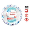 Great Value Everyday Strong, Soak Proof, Microwave Safe, Disposable Paper Plates, 10 in