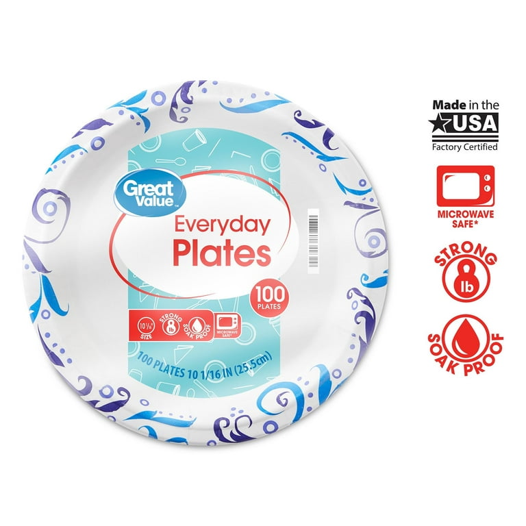 Heavy-Duty 10 in. Round Paper Plates (35-Count)