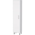 thumbnail image 2 of Freestanding Single Door Storage Cabinet | Ideal for Kitchen Organization with Ergonomic Design | Made of Particle Board with Melamine Filler | Solves Clutter with Broom Hangers and Five Shelves, 2 of 2
