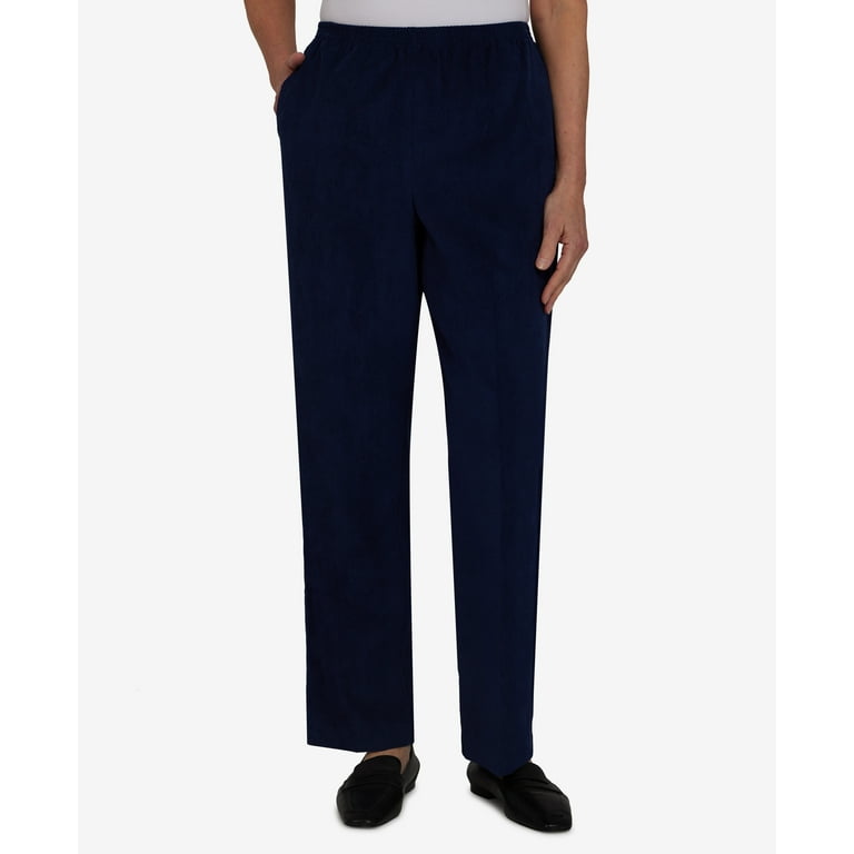 Alfred Dunner Womens Stretch Waist Corduroy Short Length Pant