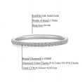 thumbnail image 4 of Caratant 14k Solid Gold Petite Full Diamond Eternity Band Ring for women, 0.32~0.36ct,Lab grown Diamond,DEF VS~VVS ,Wedding, No fading, No allergies, Non gold-plating, 4 of 9