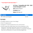thumbnail image 2 of A/C Hose - Compatible with 1998 - 2002 Lincoln Navigator 5.4L V8 1999 2000 2001, 2 of 2