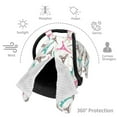 thumbnail image 3 of Car Seat Cover Baby, colorful Eiffel Tower Baby Car Seat Cover for Baby Boys Girls Newborn , Infant Car Seat Canopy Cover Nursing Breastfeeding Cover Warm Blanket, 3 of 7