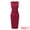 Burgundy, variant on Unique Bargains Women's Belted Sheath Round Neck Sleeveless Dresses XS Black