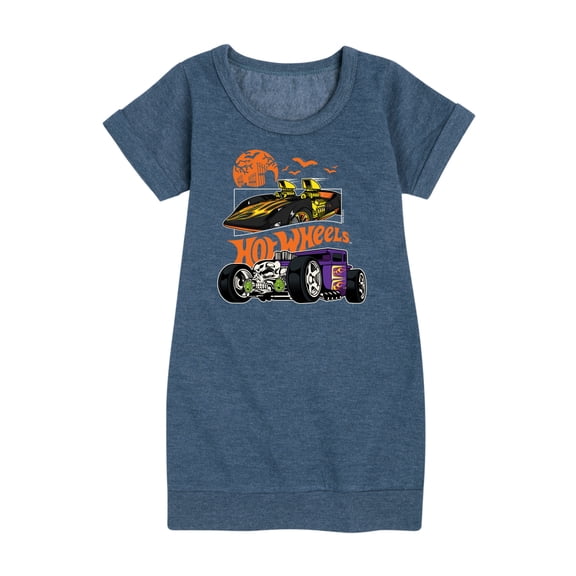 Hot Wheels - Halloween - Classic Spooky Cars - Toddler & Youth Girls Fleece Dress