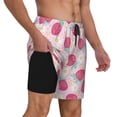 thumbnail image 3 of Balery Floral Strawberr Mens Swim Trunks Swim Shorts for Men Quick Dry Inseam Beach Shorts with Compression Liner Pocket-X-Large, 3 of 9