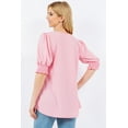 thumbnail image 4 of Celeste’s Woman’s Summer Tunic Top S-3X MADE IN THE USA with Square Neckline and Puff Sleeves, 4 of 4