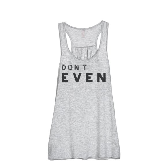 Thread Tank Dont Even Women's Sleeveless Flowy Racerback Tank Top Sport Grey Medium
