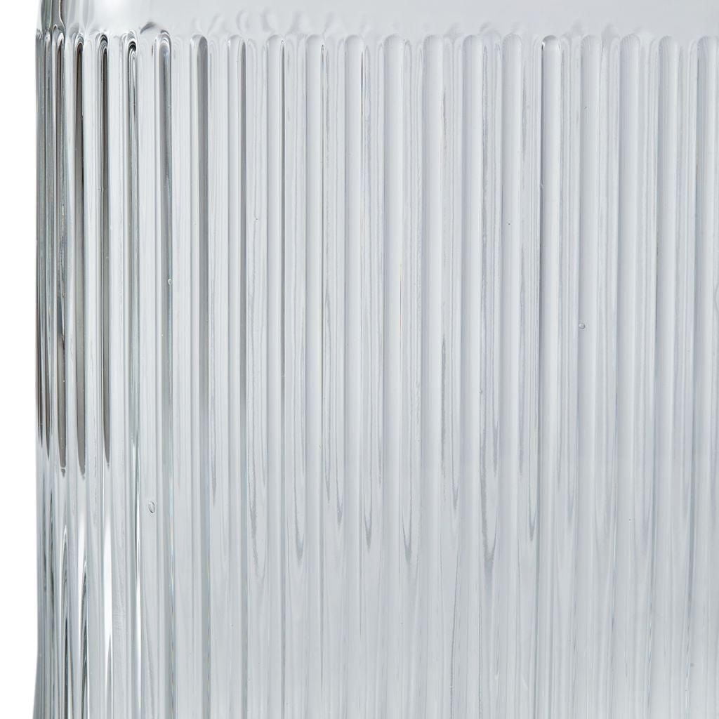 Hometrends Clear  Ribbed  Glass  Beverage Dispenser, 2 galllon,1 piece, Glass Beverage Dispenser